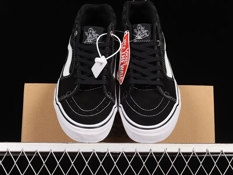 All categories Vans Vans series Vans Mid Vans China Vans SK8-Mid Vans black checkerboard Chinese casual sneakers VN0A347UFGD
